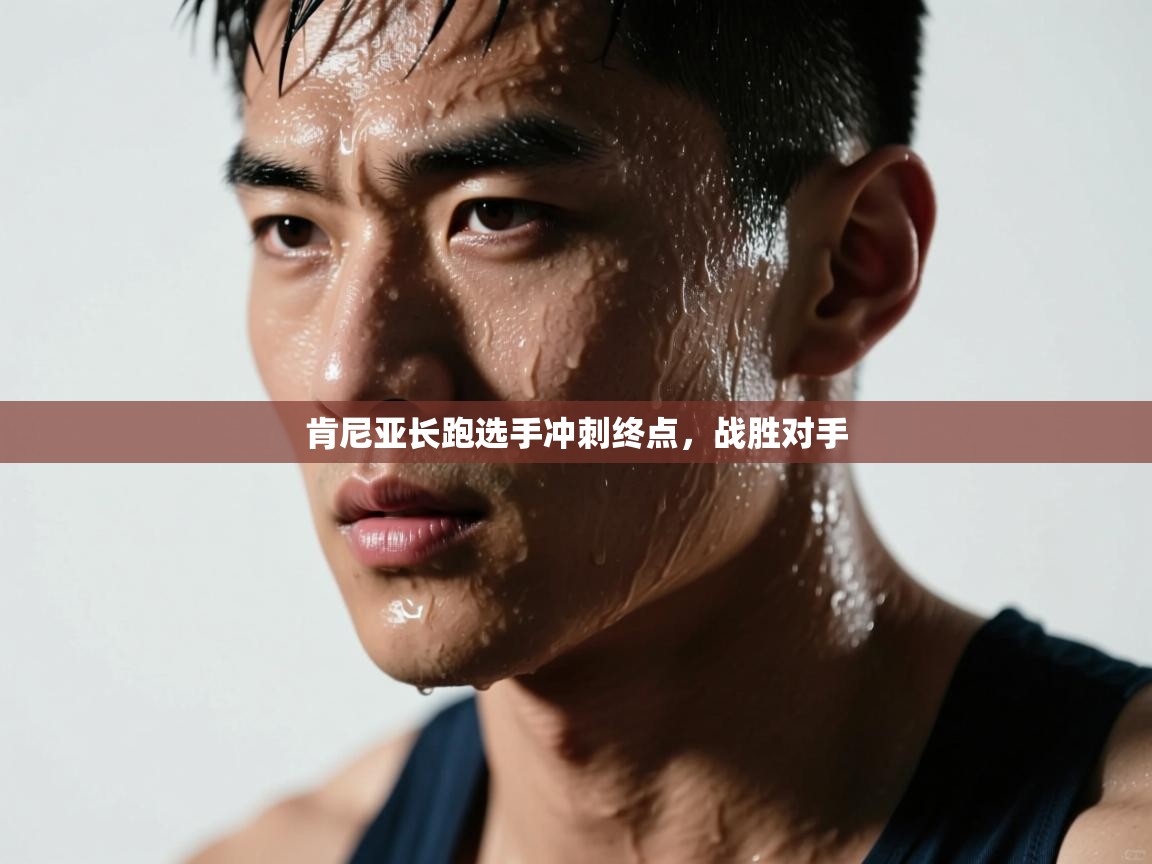 肯尼亚长跑选手冲刺终点,战胜对手