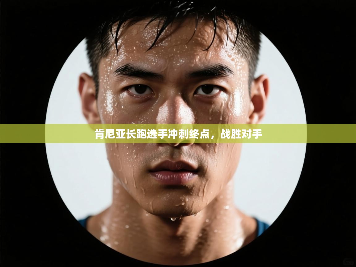 肯尼亚长跑选手冲刺终点,战胜对手